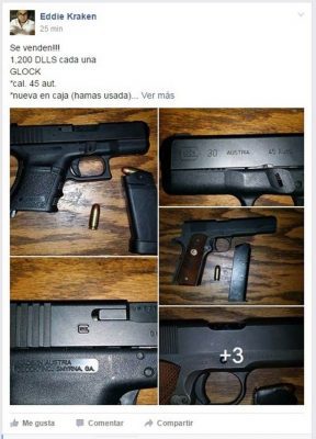 FACEBOOK: ARMAS À VENDA